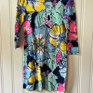 Lilly‎ Pulitzer Pink and Blue Floral Dress Size XS